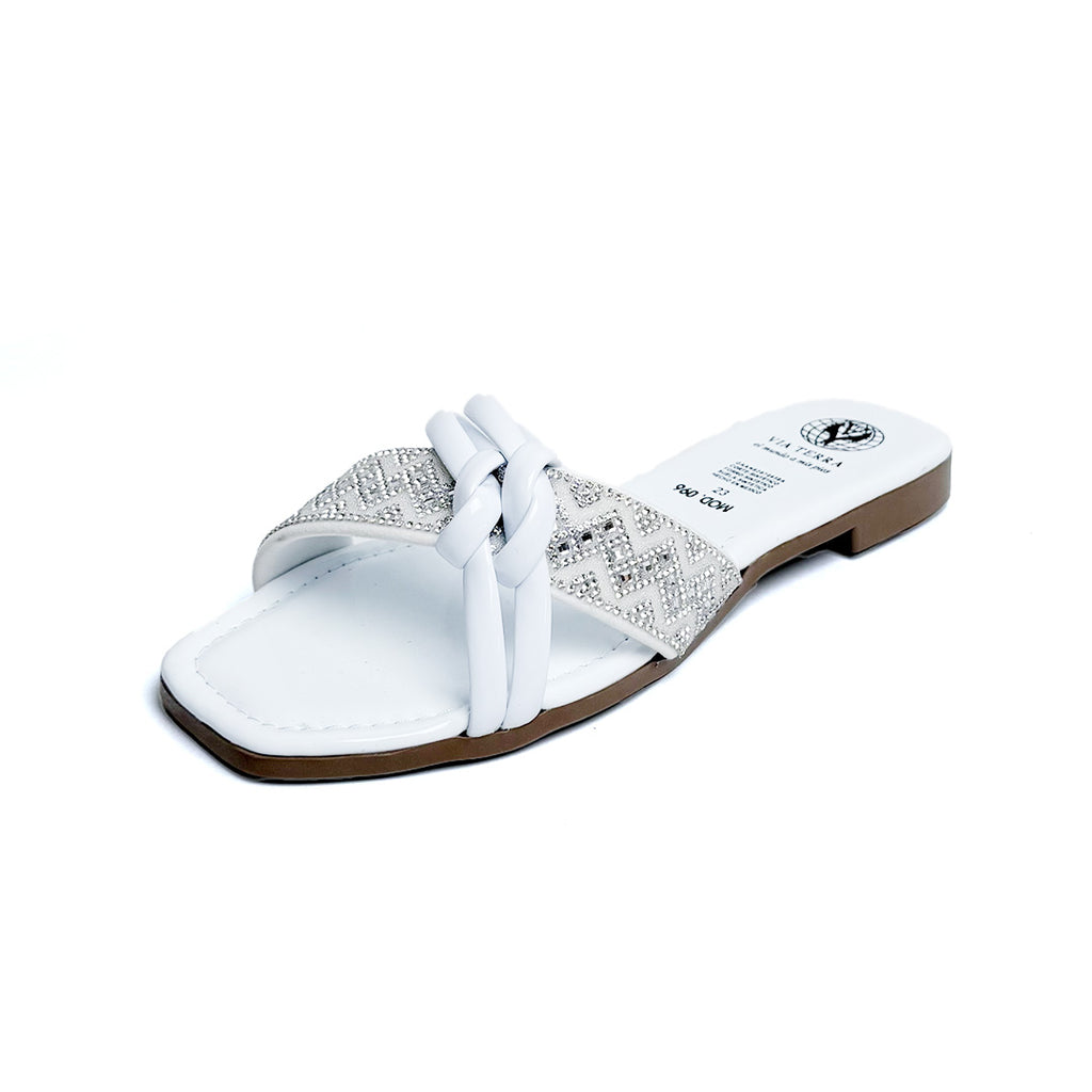 Huarache de piso - 96 Blanco / Plata