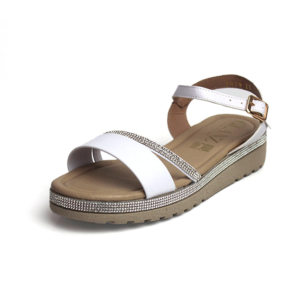 Huarache plataforma pequeña - 1414 Blanco