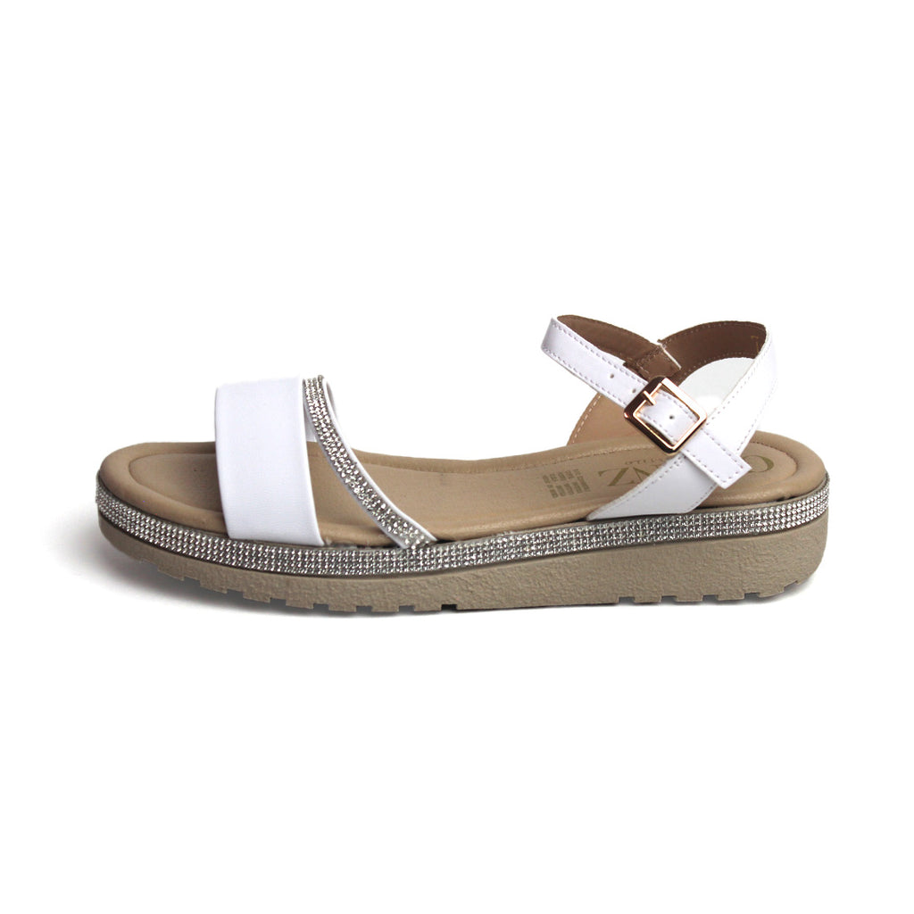 Huarache plataforma pequeña - 1414 Blanco