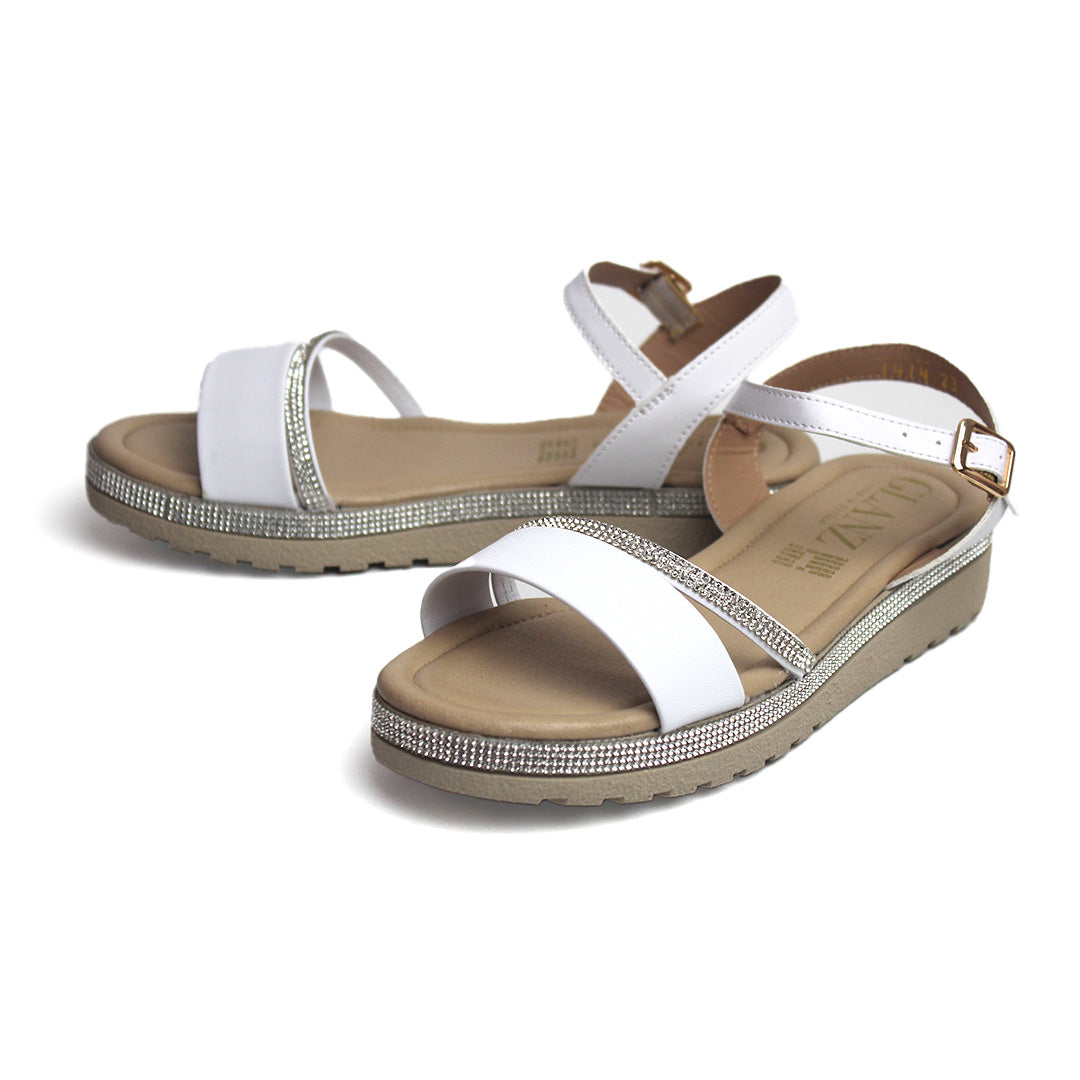 Huarache plataforma pequeña - 1414 Blanco