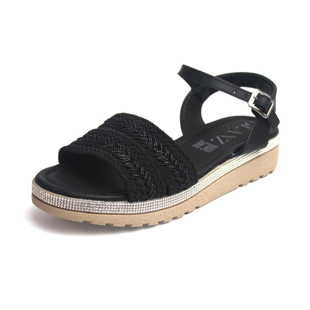 Huarache plataforma pequeña - 1415 Negro