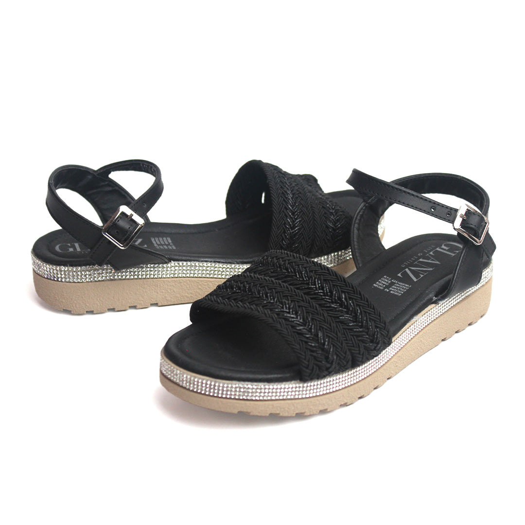 Huarache plataforma pequeña - 1415 Negro