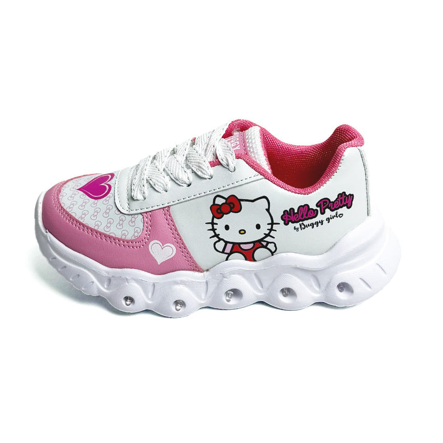 Tenis deportivo - 520-HELLO PRETTY Rosa / Blanco