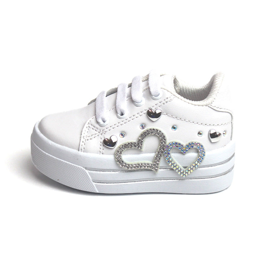 Tenis casual - 740 Blanco / Plata