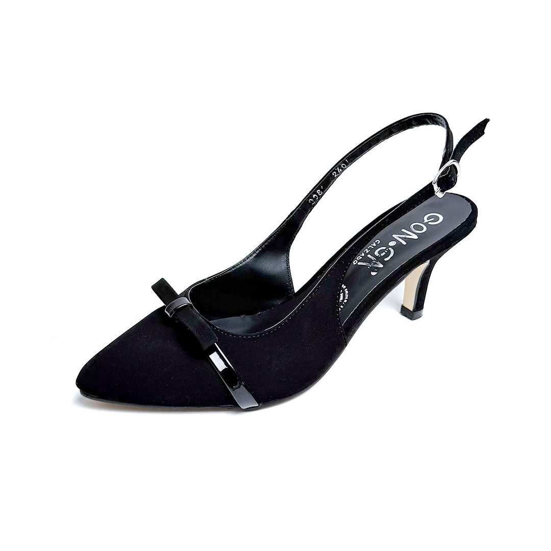 Zapatilla tacón bajo - 908 Negro