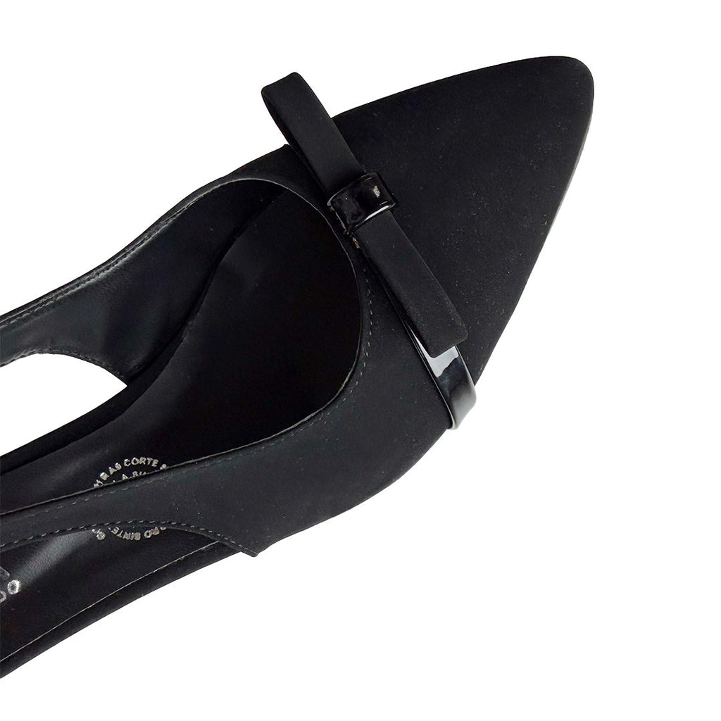 Zapatilla tacón bajo - 908 Negro