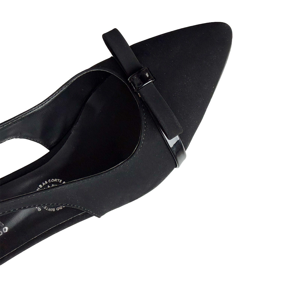 Zapatilla tacón bajo - 908 Negro