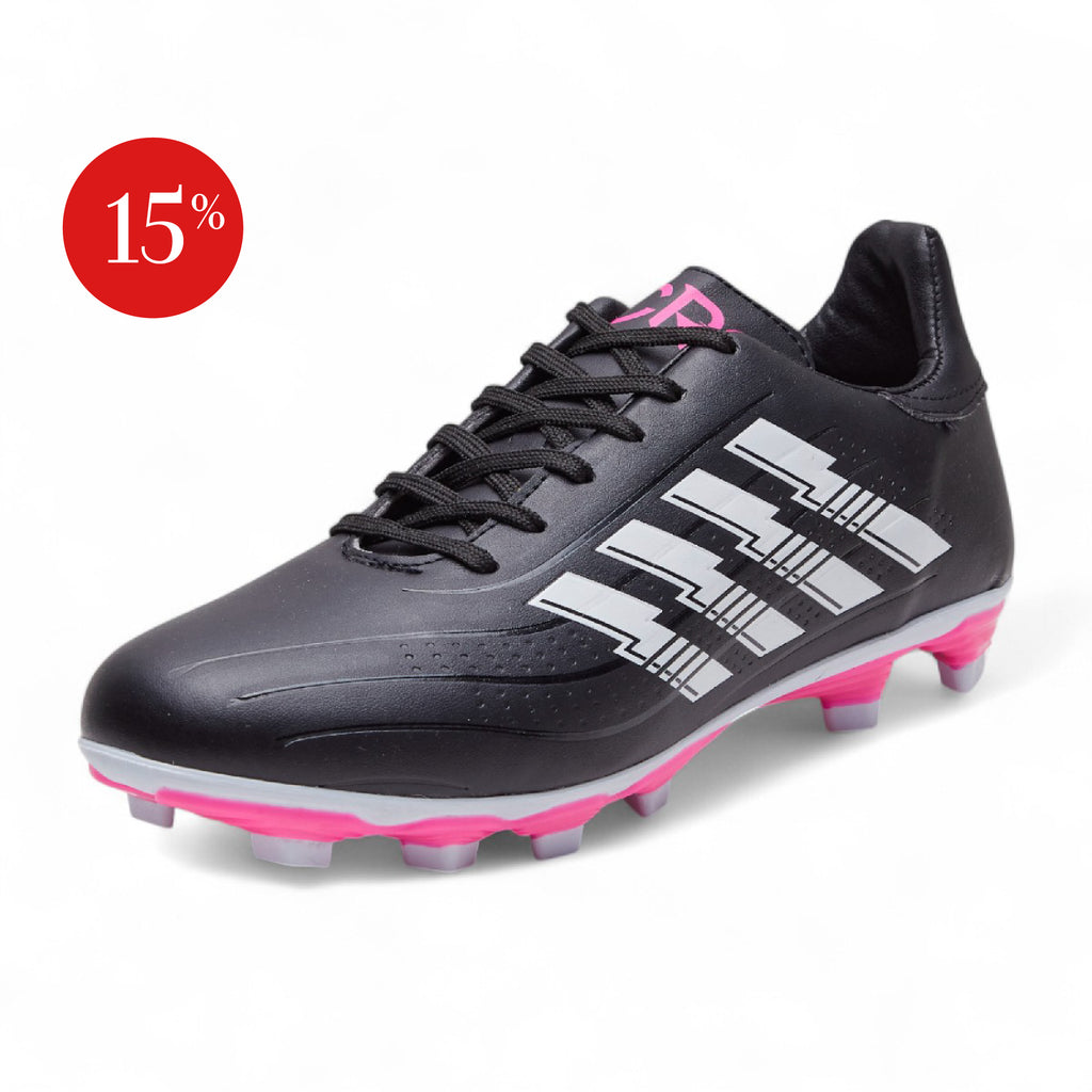 Tenis de fútbol - 01CR9-T Negro / Blanco / Fiusha