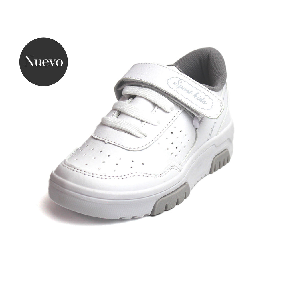 Tenis casual - 8 Blanco / Gris