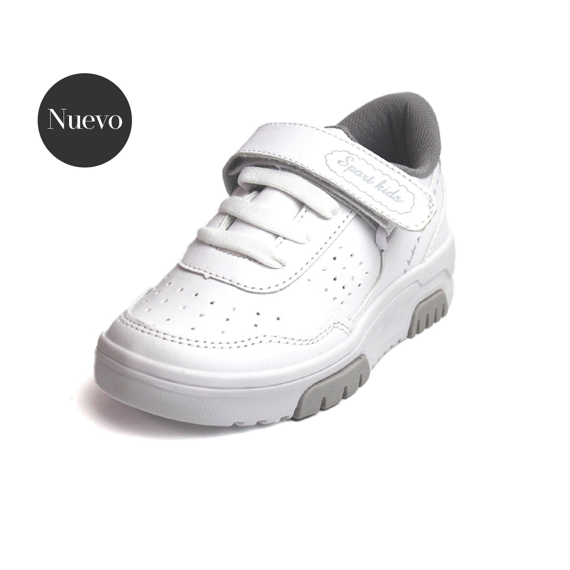 Tenis casual - 8 Blanco / Gris