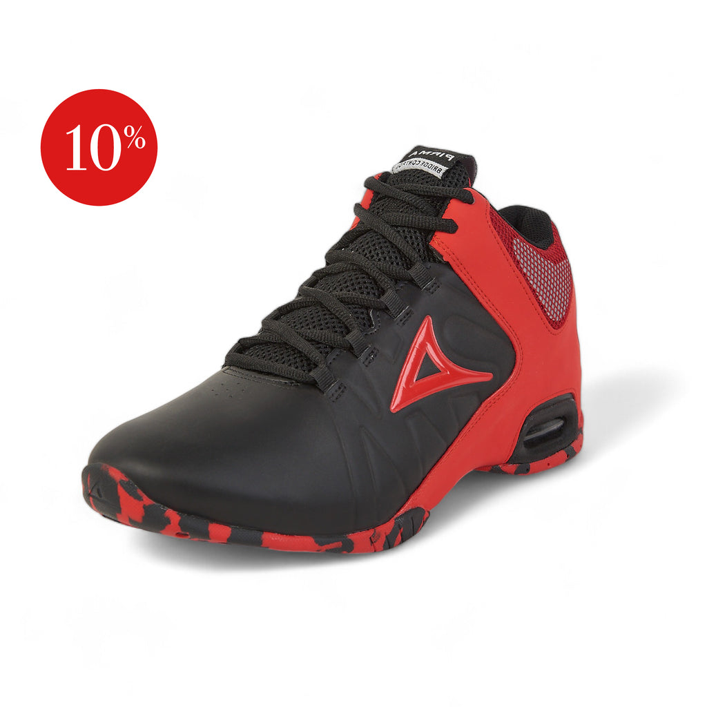 Tenis deportivo de bota Pirma - 795 Negro / Rojo