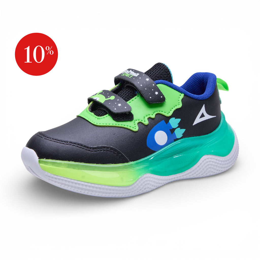 Tenis deportivo Pirma - 5080 Negro / Verde