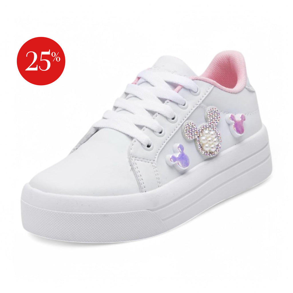 Tenis casual - MICKEY Blanco