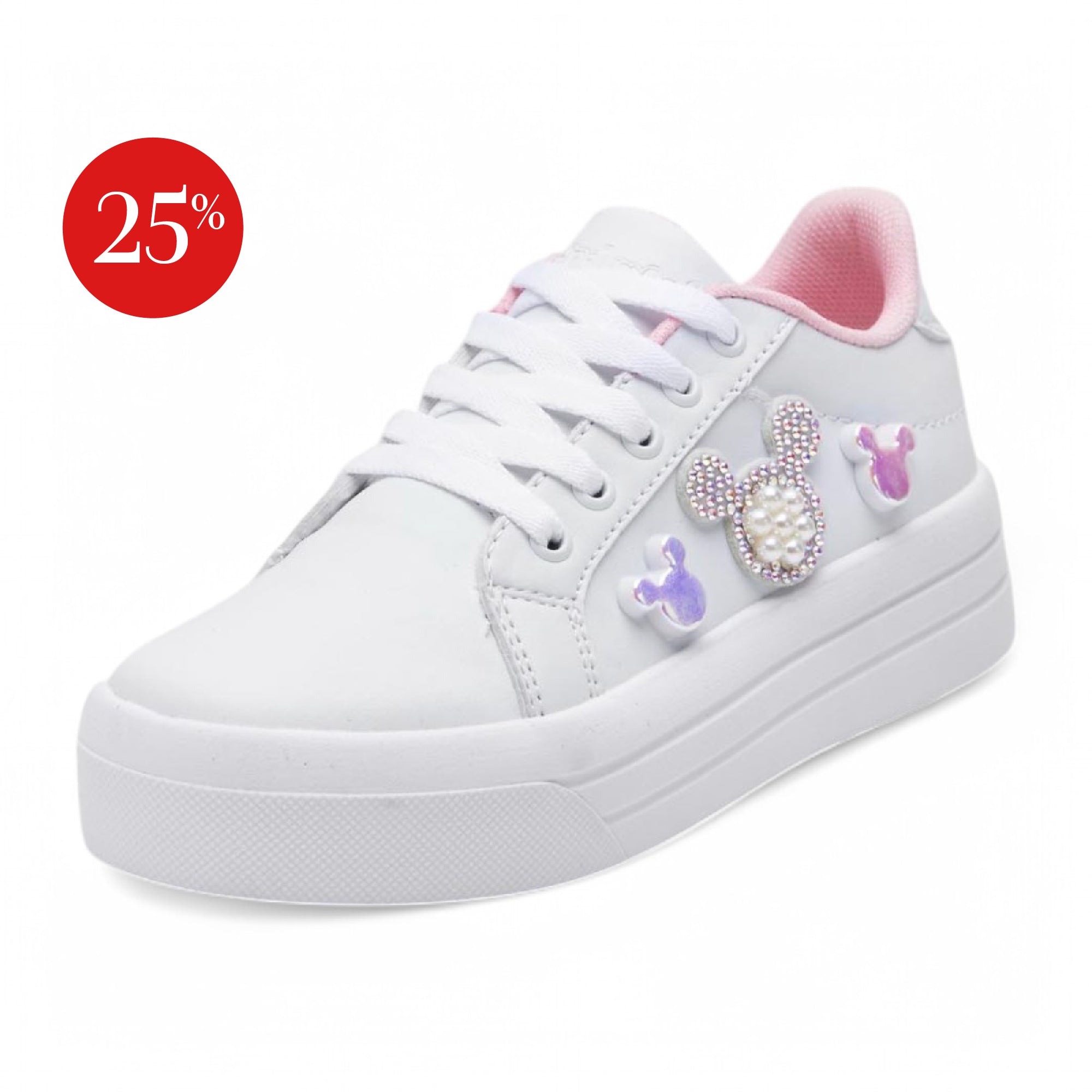 Tenis casual - MICKEY Blanco