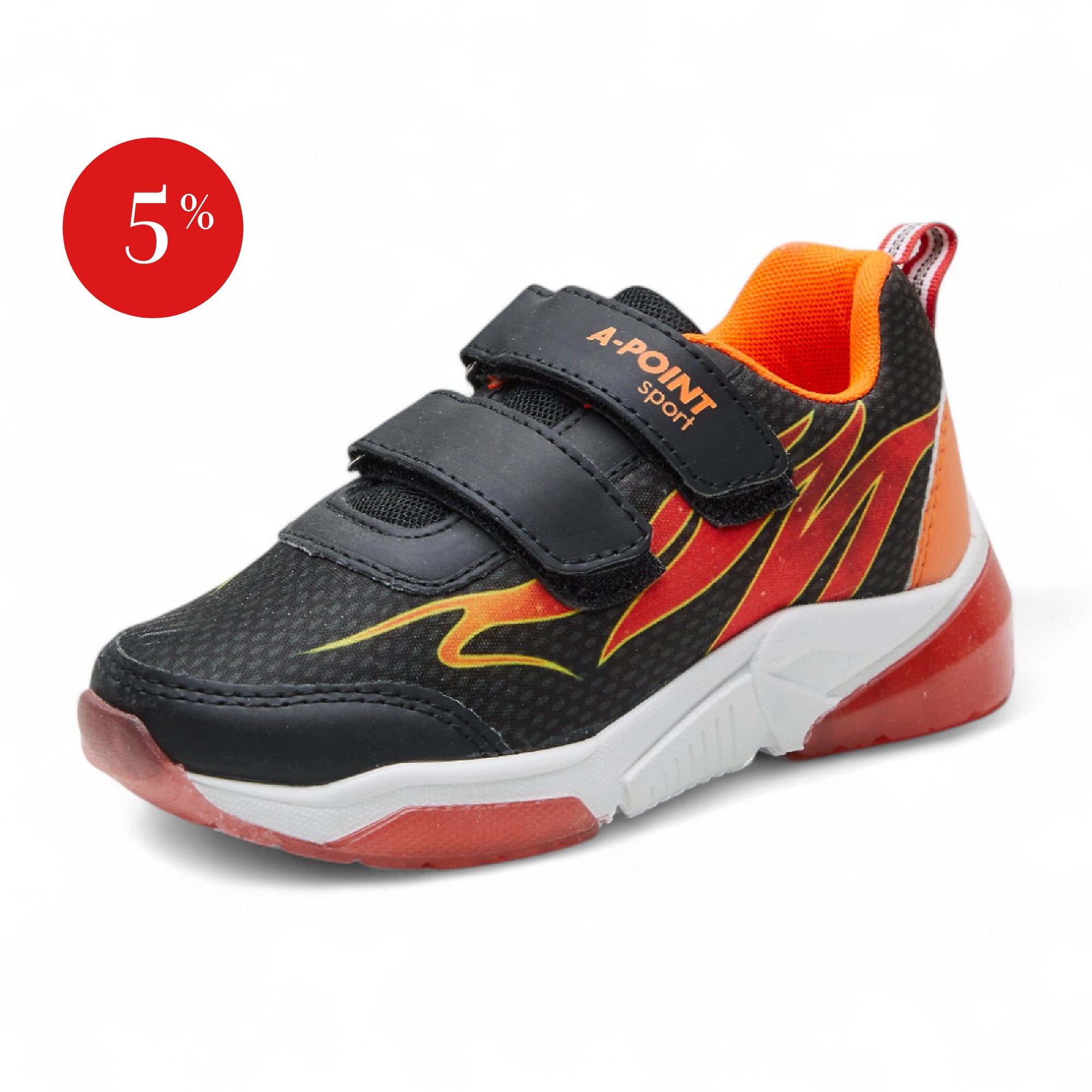 Tenis deportivo - 388 Negro / Naranja