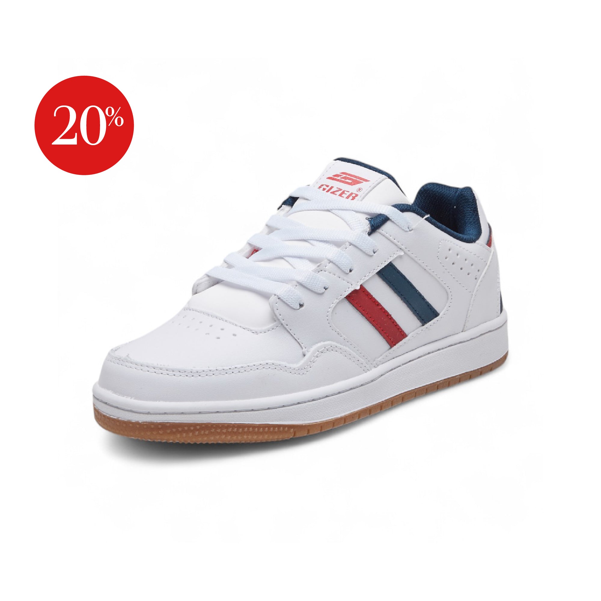 Tenis casual - 87-2 Blanco / Marino / Rojo