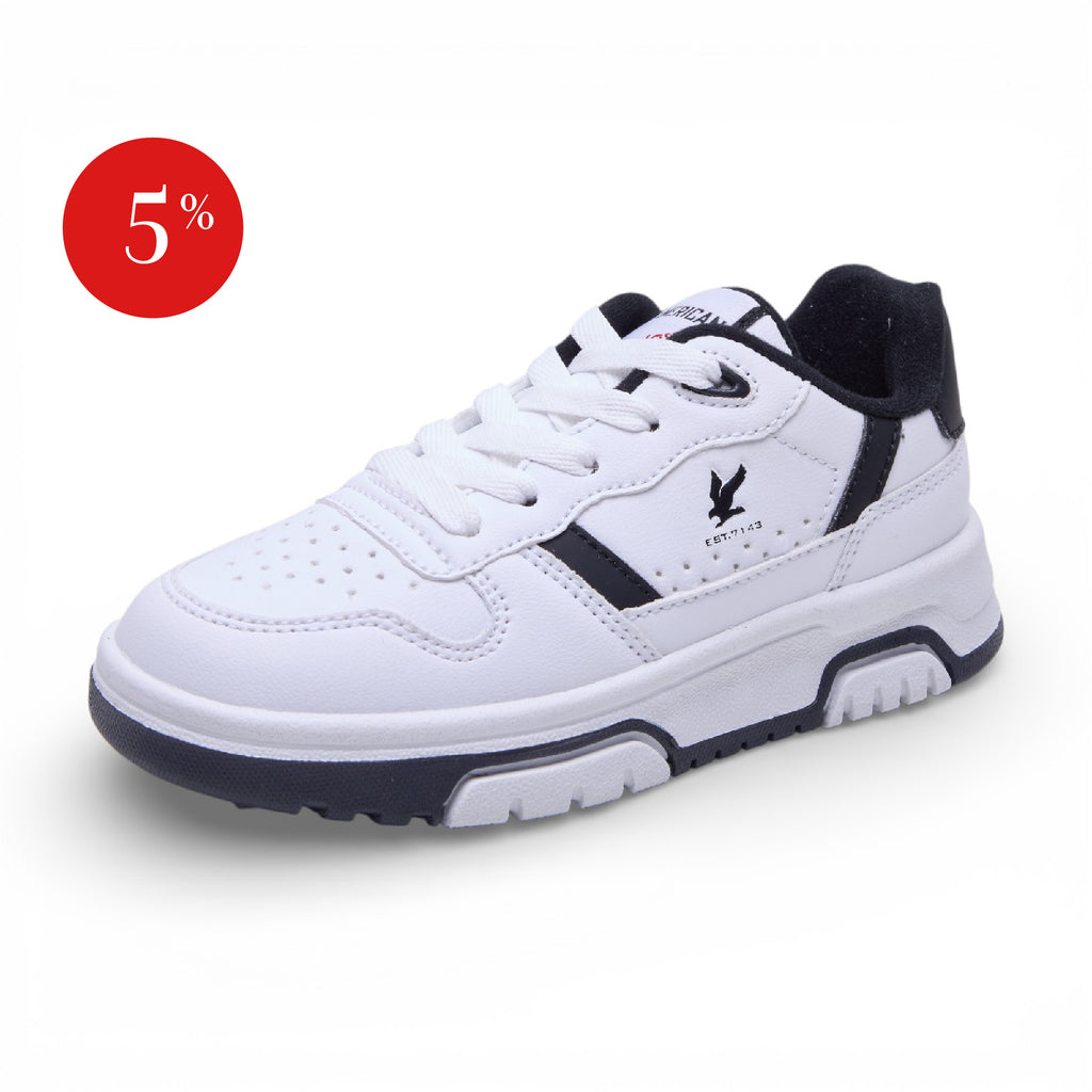 Tenis casual - 7143 Blanco / Negro