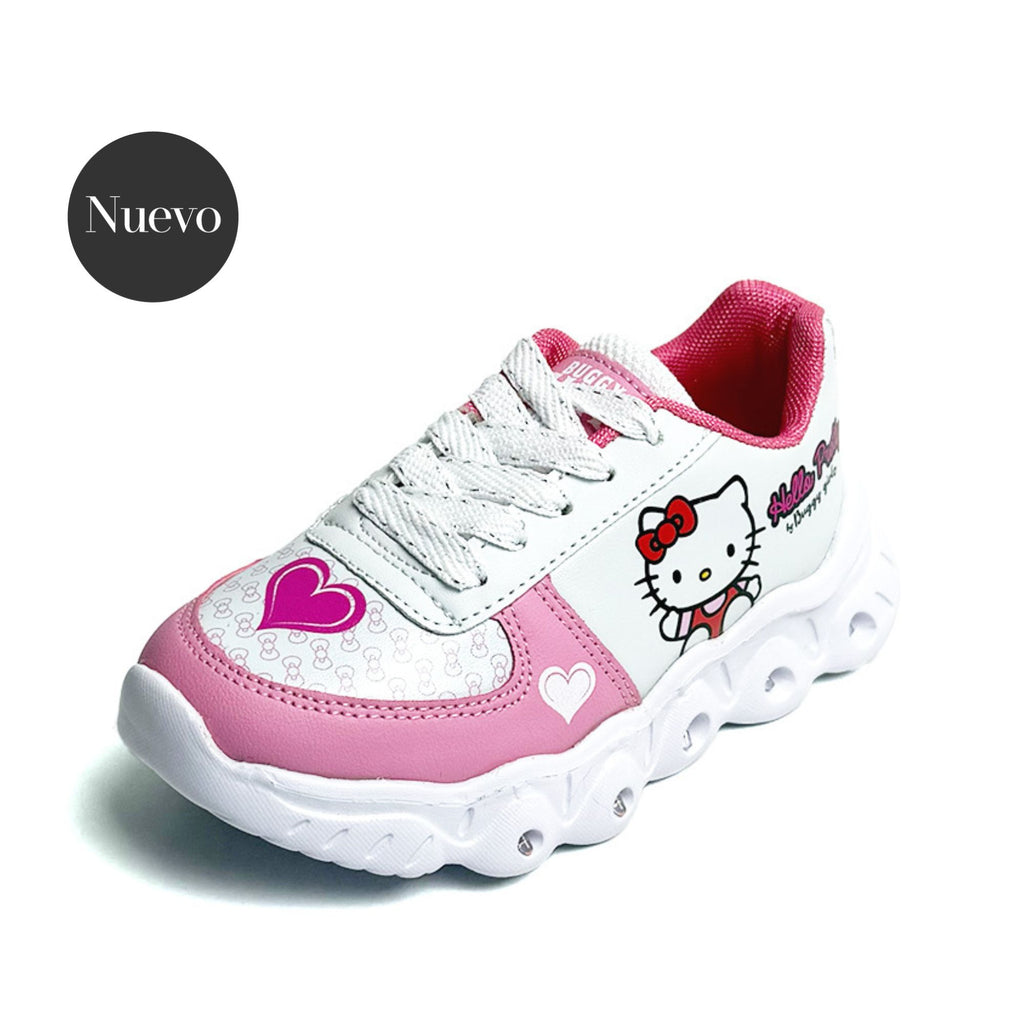 Tenis deportivo - 520-HELLO PRETTY Rosa / Blanco