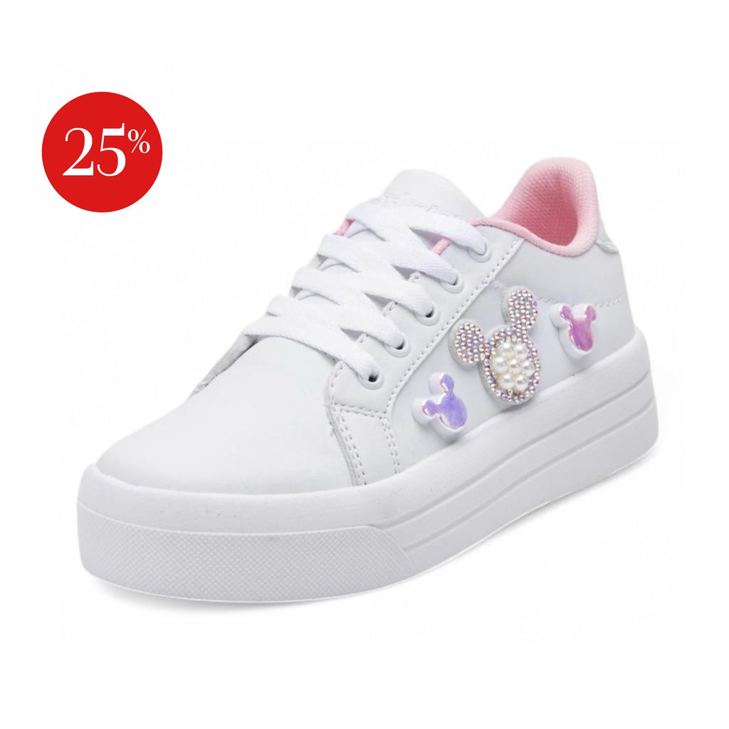 Tenis casual - MICKEY Blanco