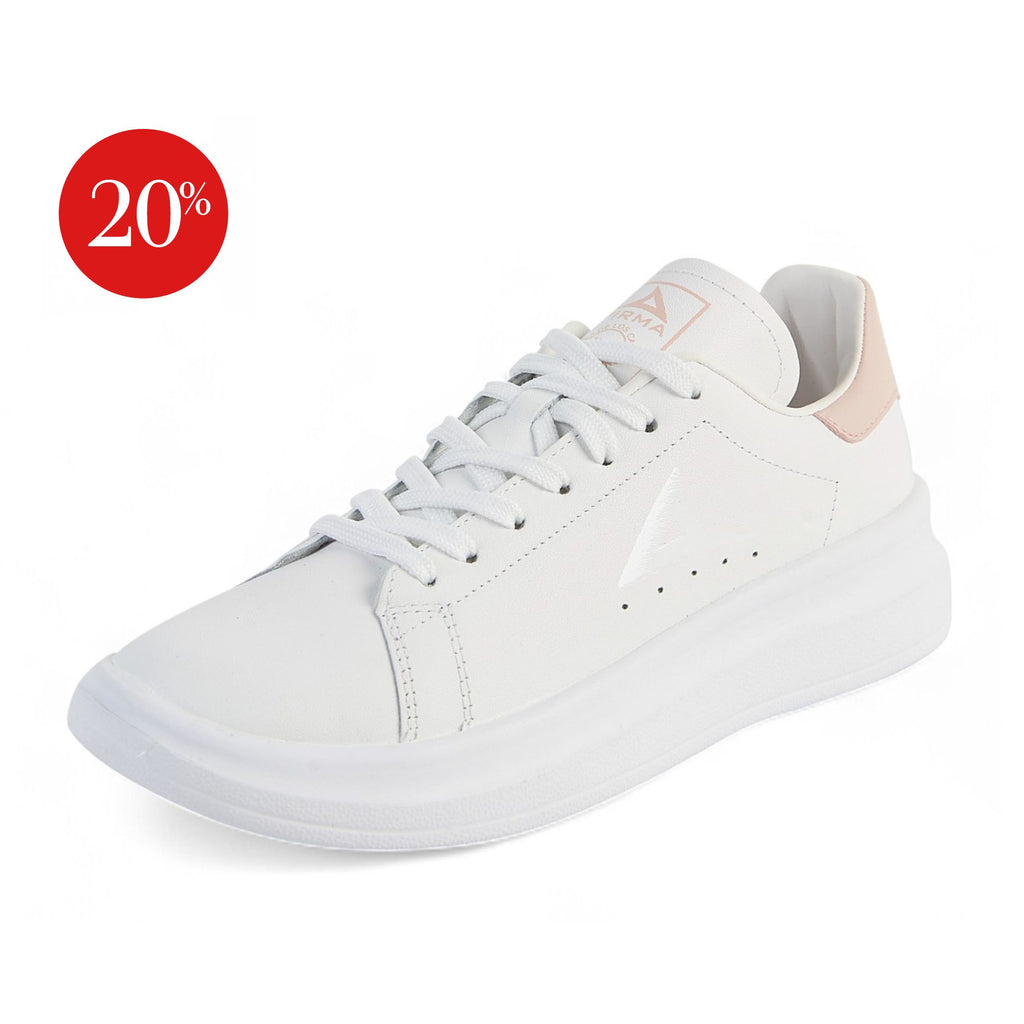 Tenis casual Pirma - 5504 Blanco / Rosa