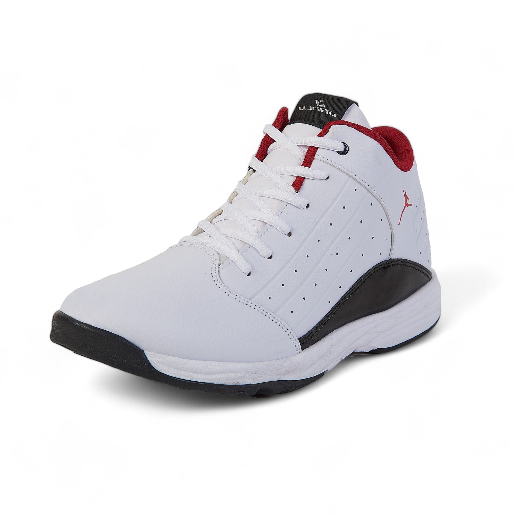 Tenis deportivo de bota - 587-1 Blanco / Negro / Rojo