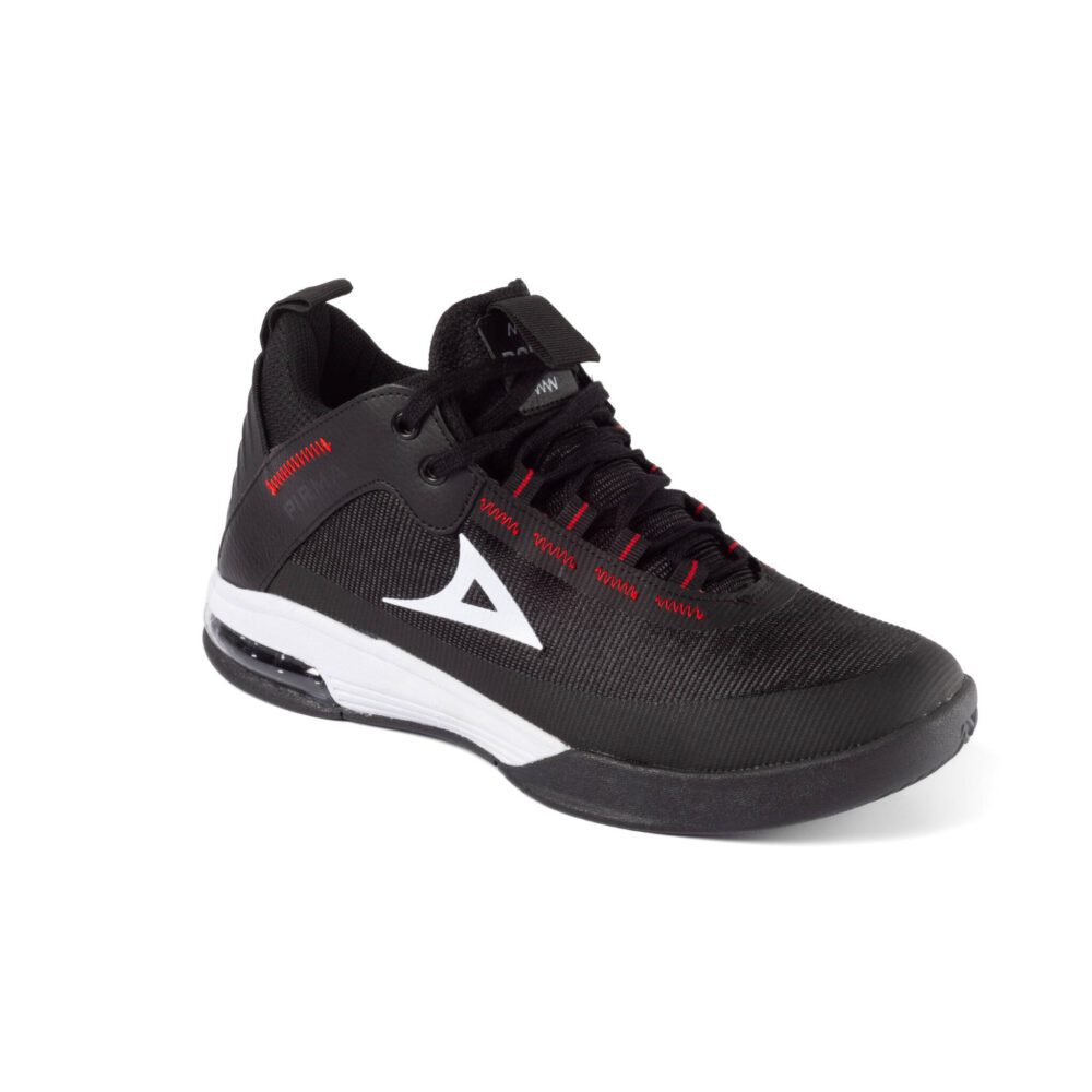 Tenis deportivo de bota Pirma - 2011 Negro / Blanco