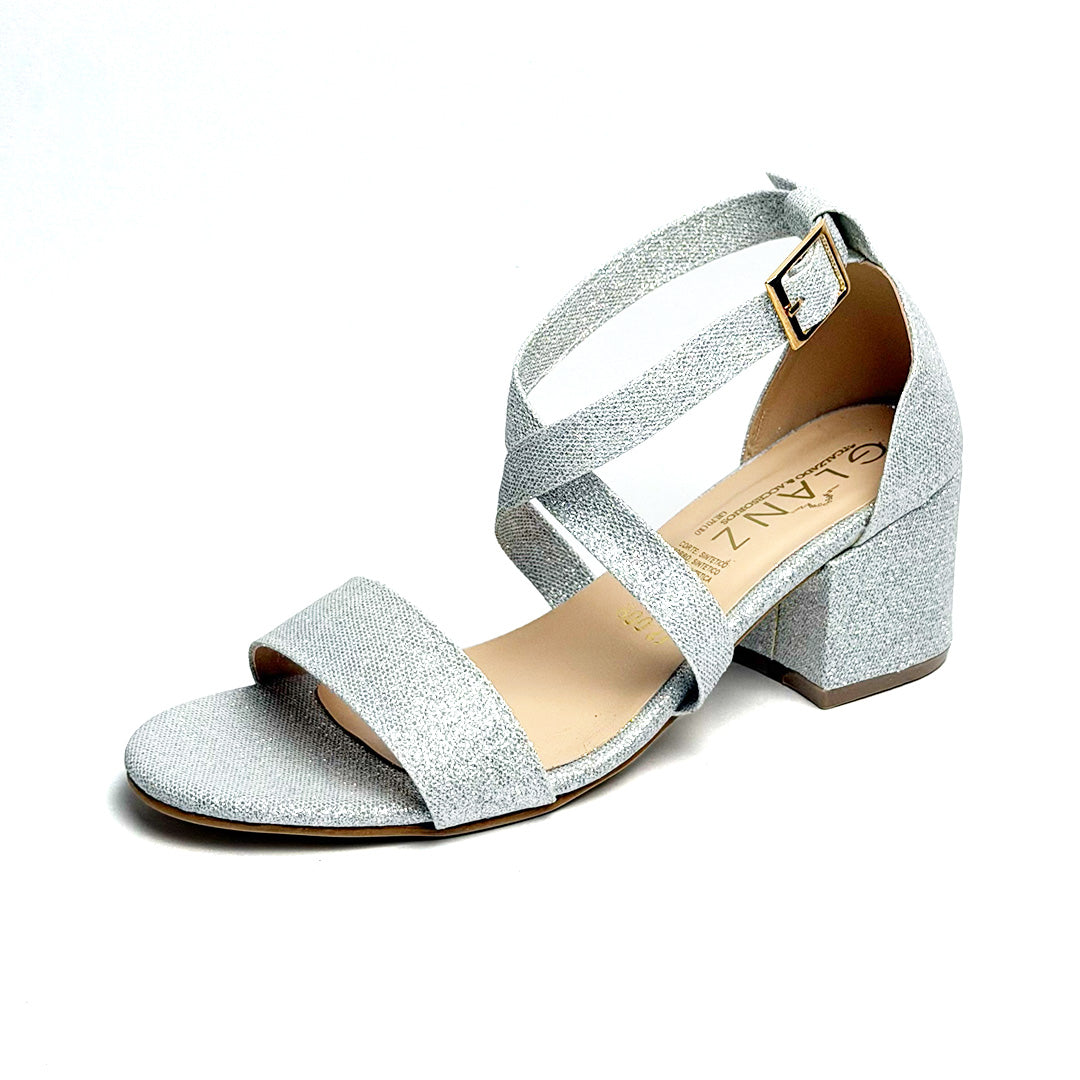 Zapatilla tacón bajo - 800 Plata