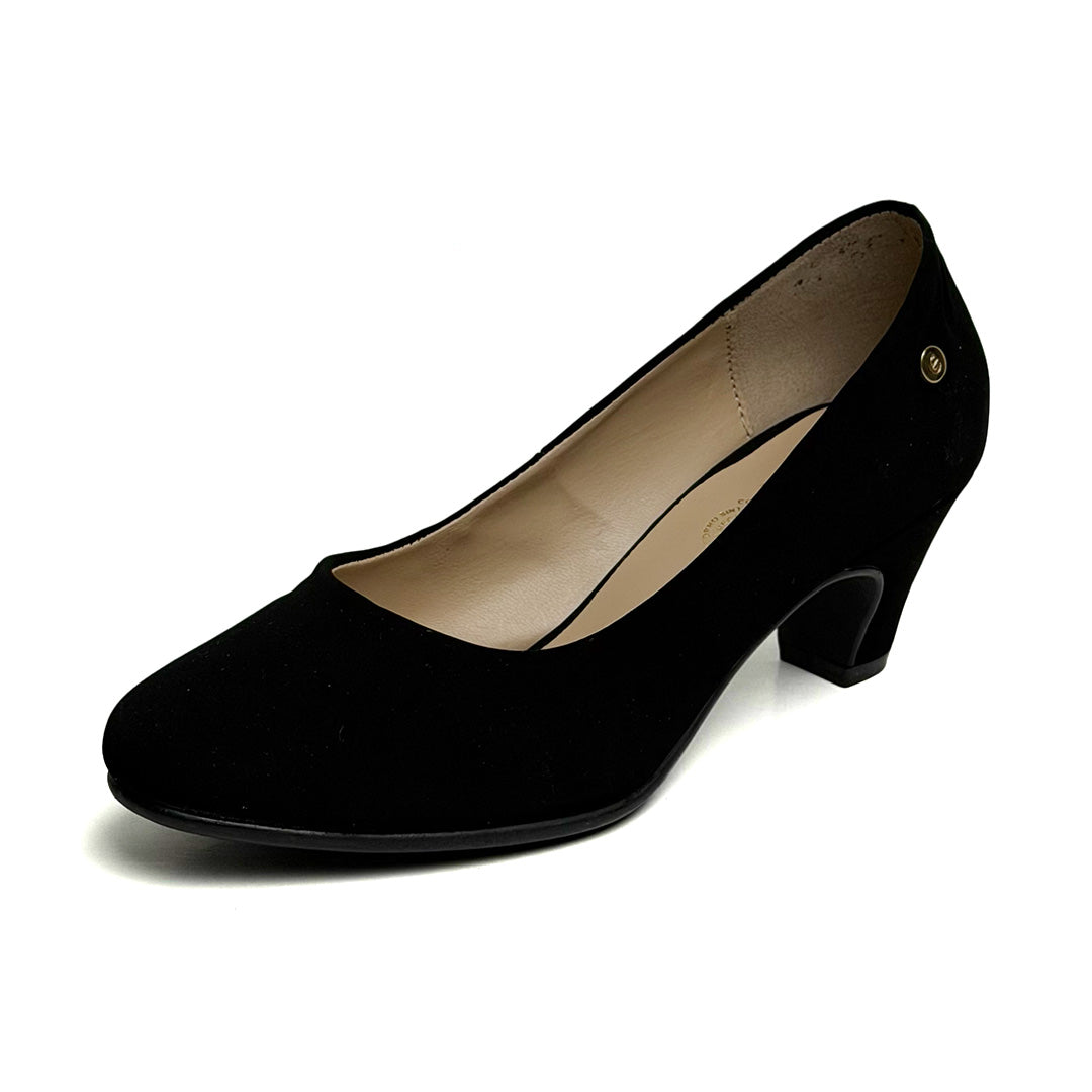 Zapatilla tacón bajo - 2401-1 Negro
