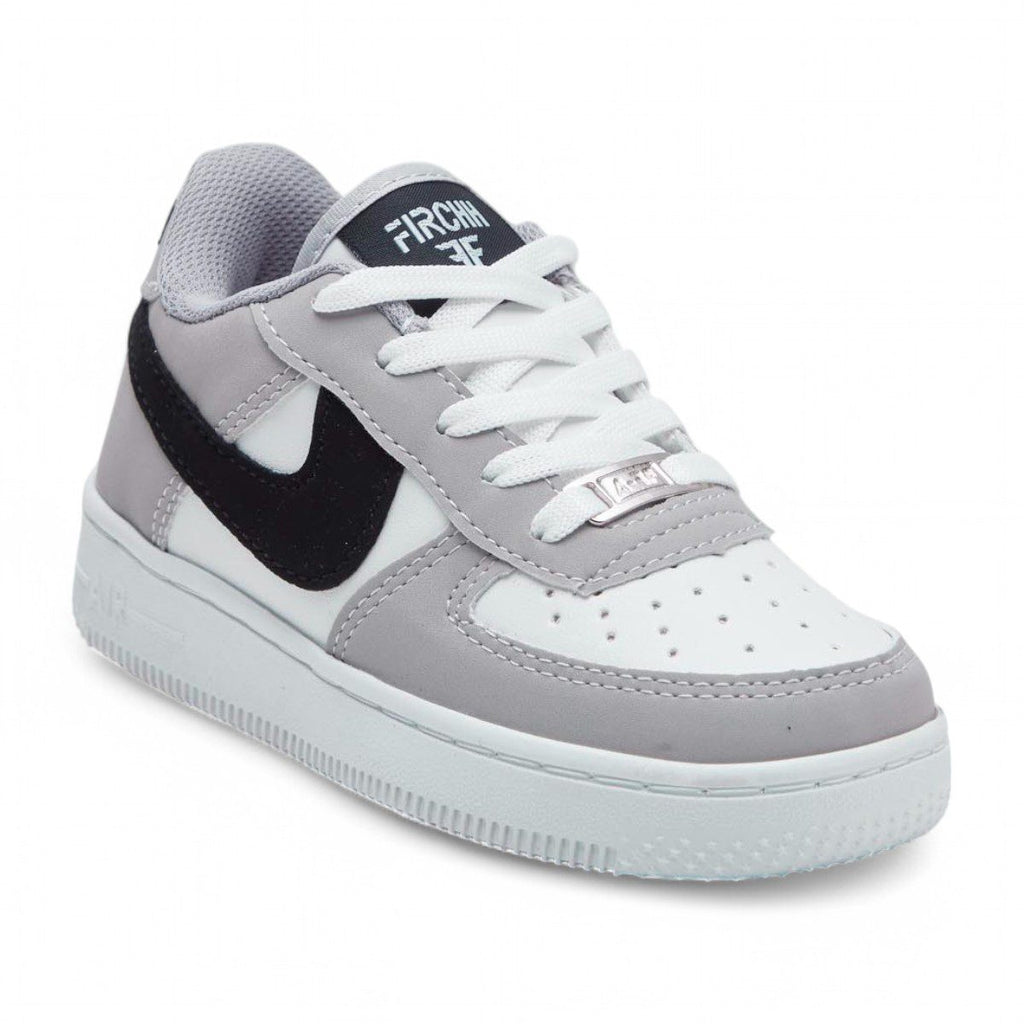 Tenis casual - 1300 Gris / Blanco / Negro