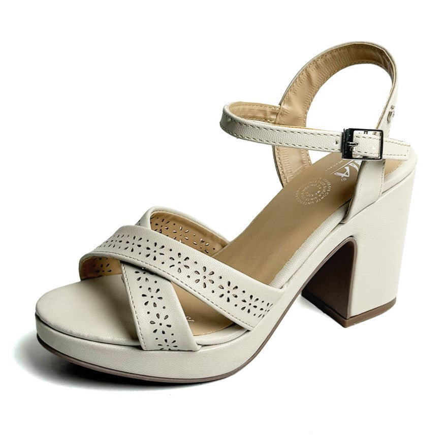 Zapatilla tacón medio - 710 Latte