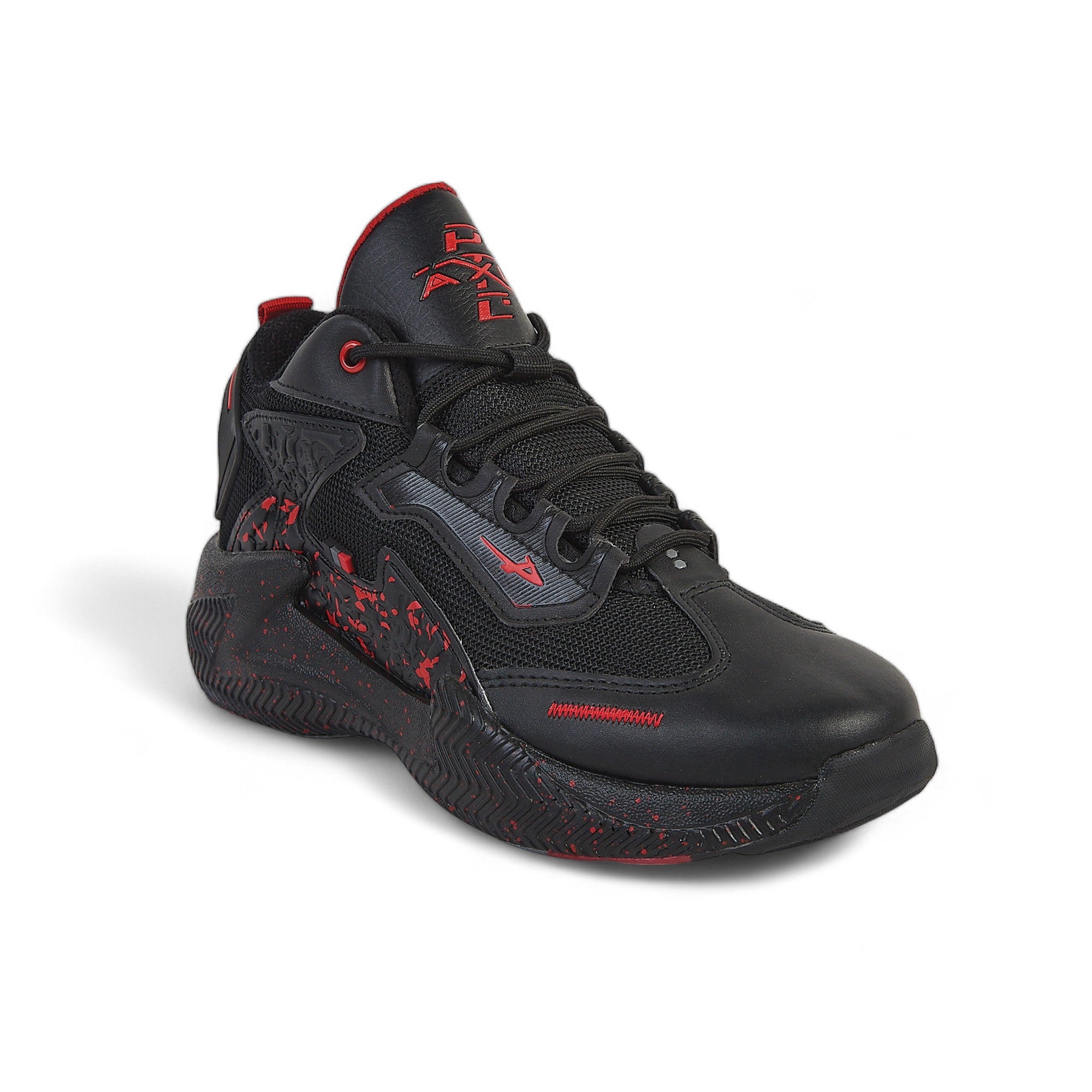 Tenis deportivo de bota - 6141 Negro / Rojo