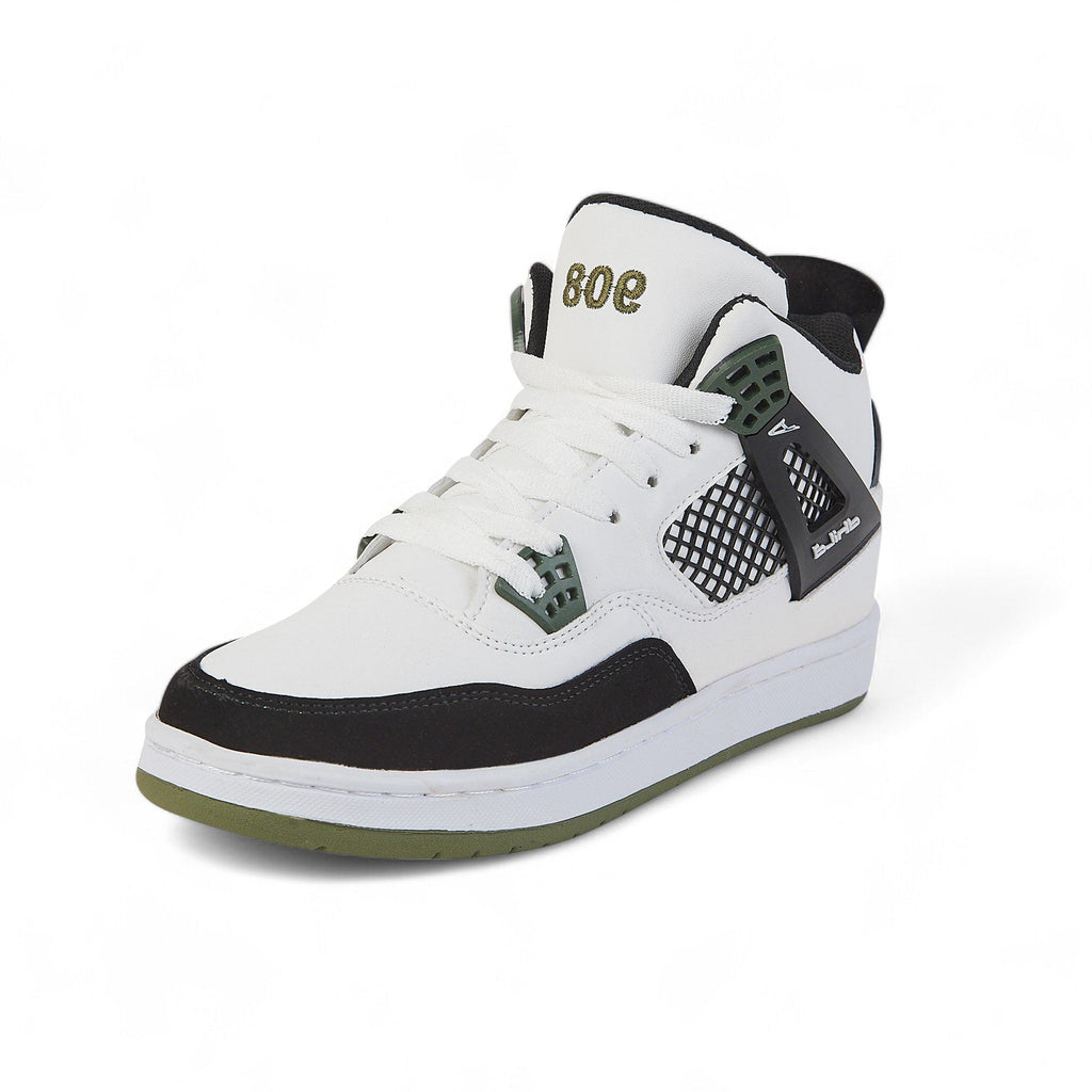 Tenis casual de bota - 908-1 Blanco / Verde / Negro