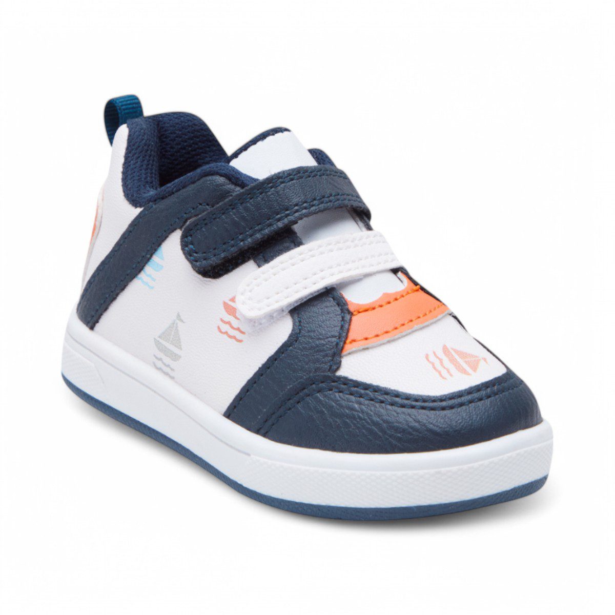 Tenis casual - 816-2 Blanco / Marino / Naranja