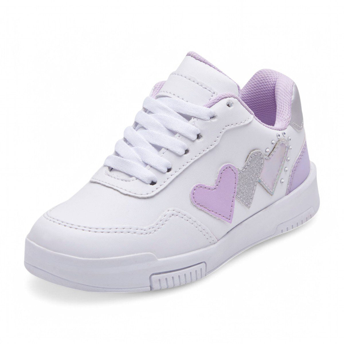 Tenis casual - UN744 Blanco / Lila / Plata
