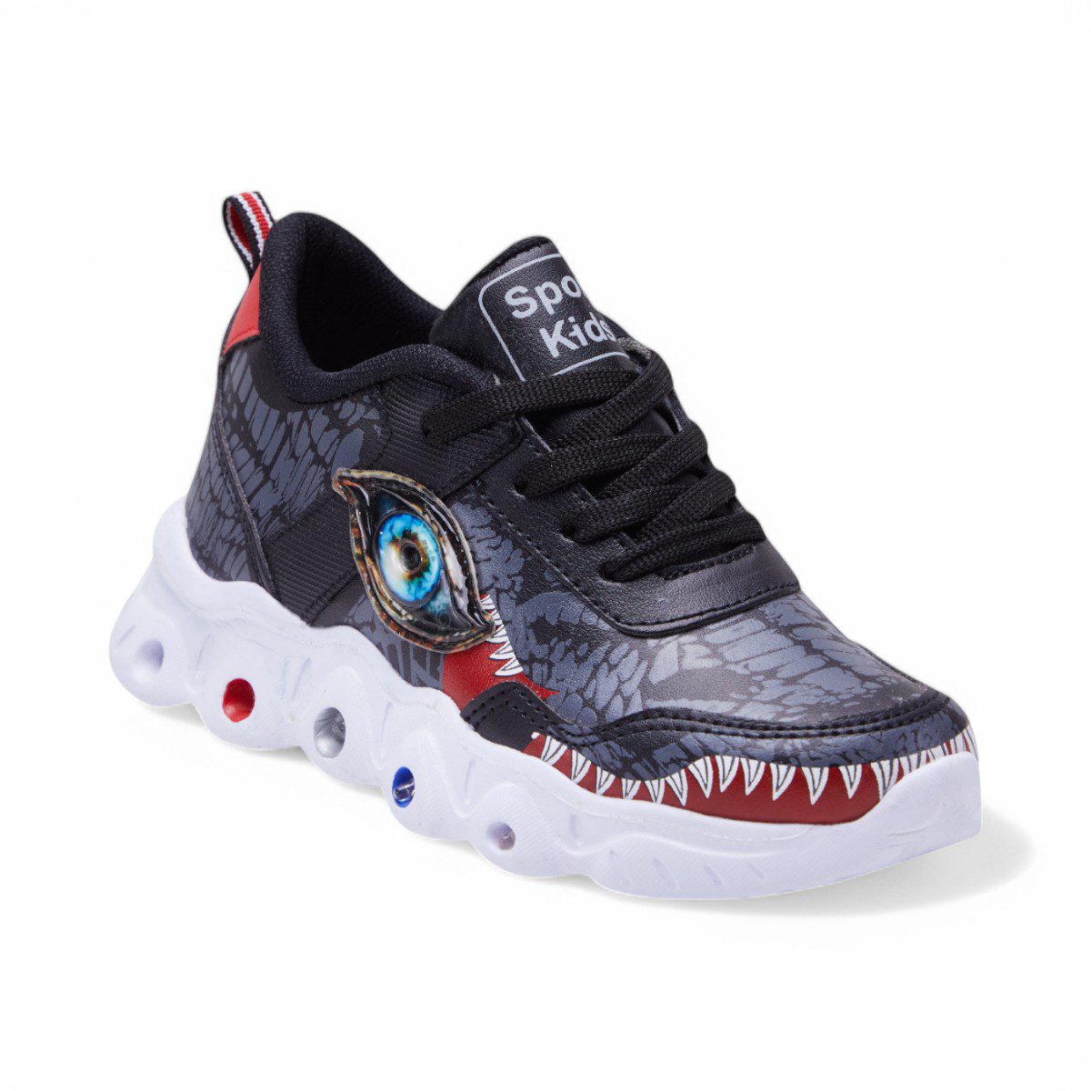 Tenis deportivo - TIBURON Oxford / Negro / Rojo