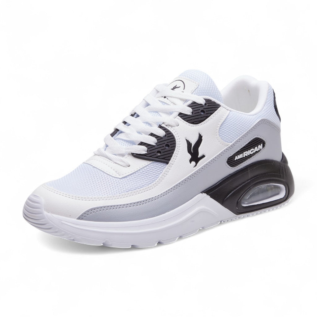 Tenis deportivo - A-78 Blanco / Negro / Gris