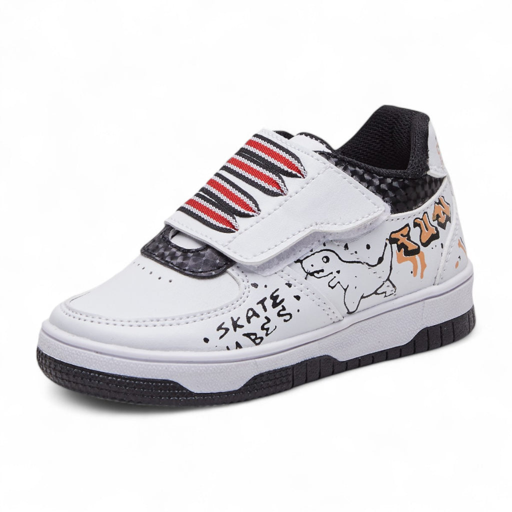 Tenis casual - 080AGUJETAS Blanco / Negro