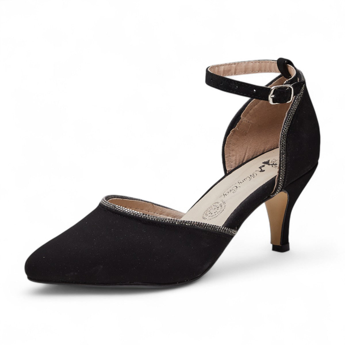 Zapatilla tacón bajo - 622 Negro