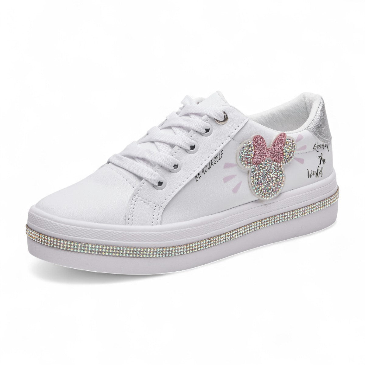 Tenis casual - 122-mimi Blanco / Plata