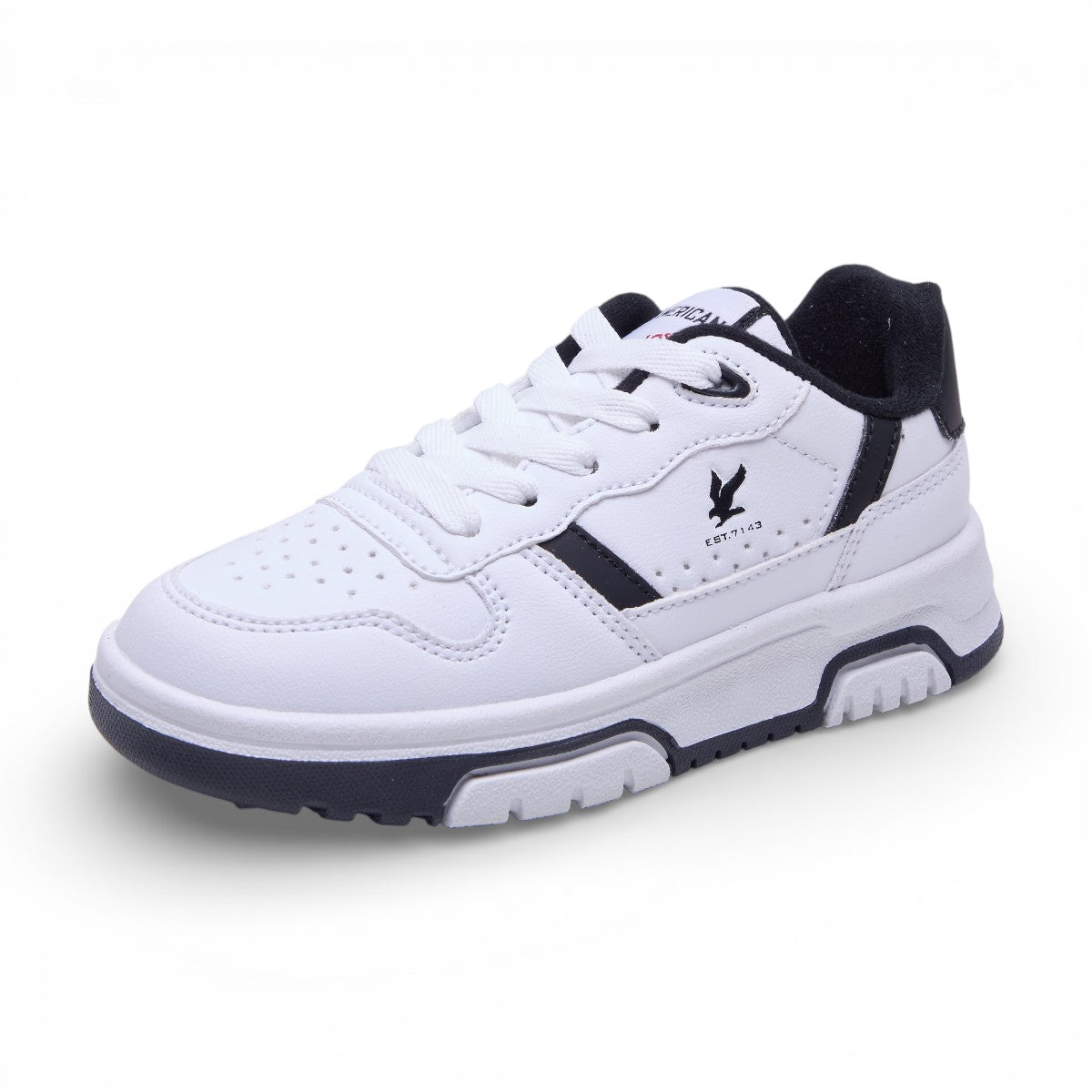 Tenis casual - 7143 Blanco / Negro