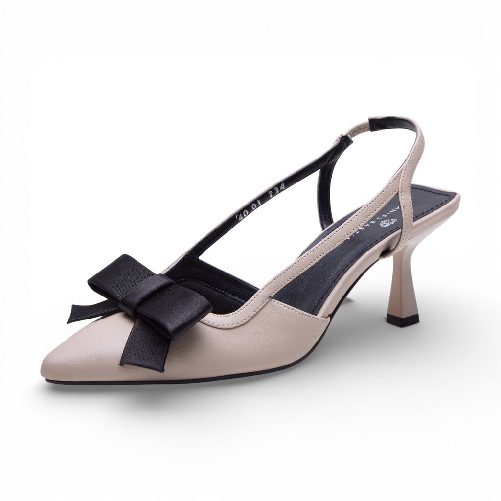 Zapatilla tacón bajo - 01-234 Nude