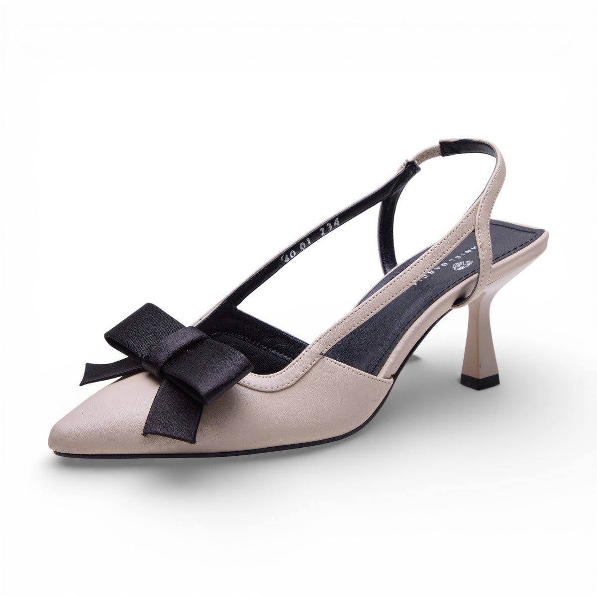Zapatilla tacón bajo - 01-234 Nude