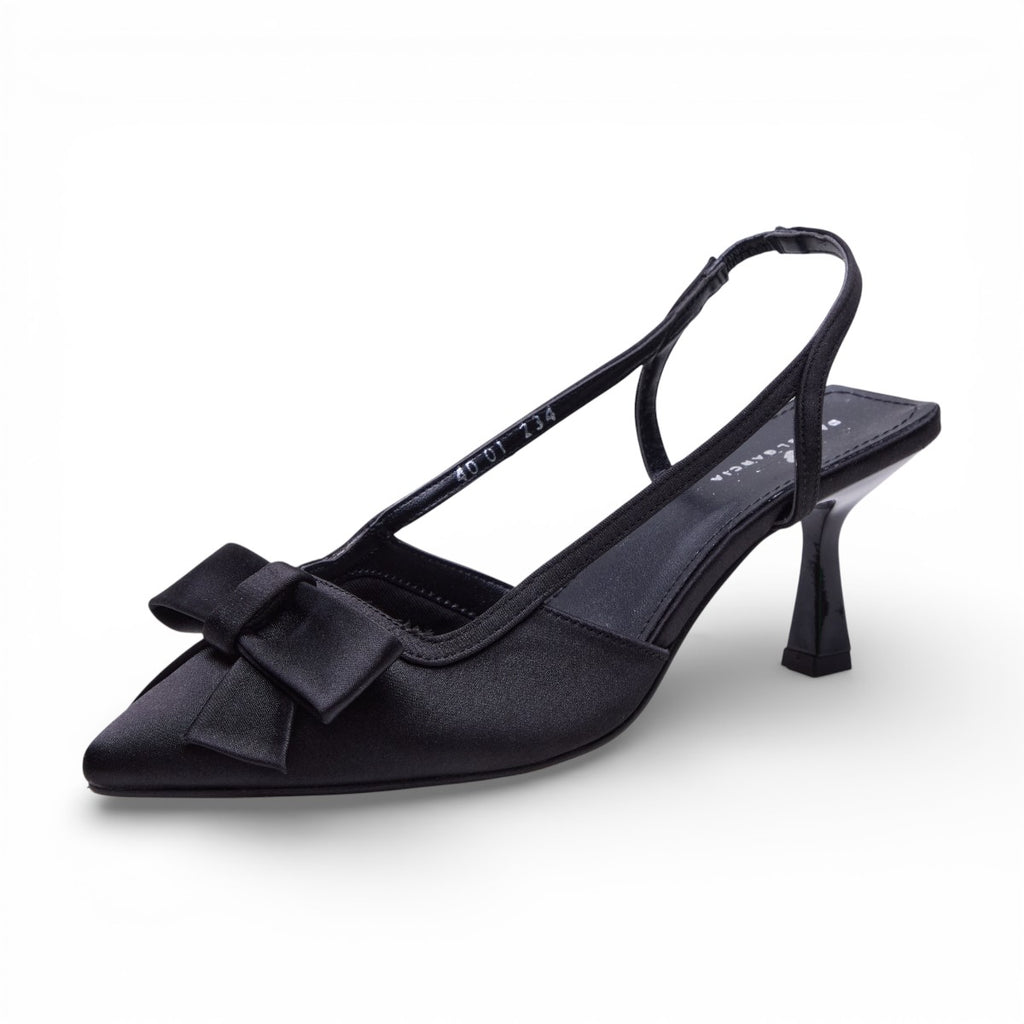 Zapatilla tacón bajo - 01-234 Negro