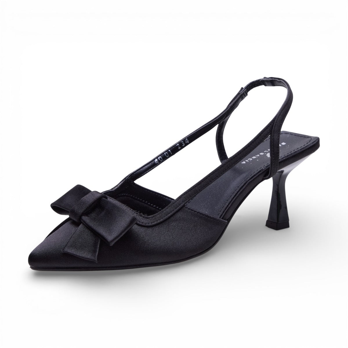 Zapatilla tacón bajo - 01-234 Negro