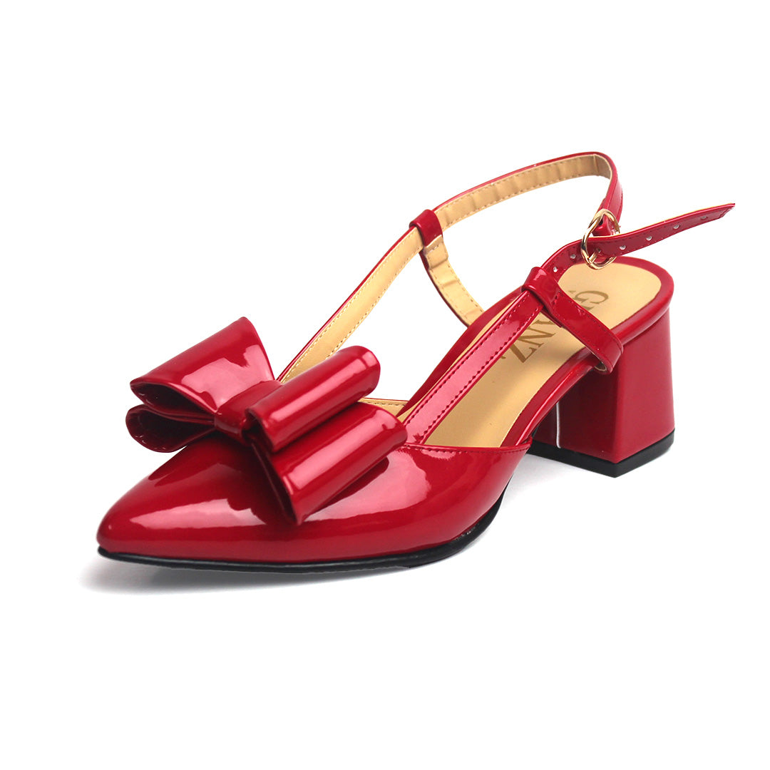 Zapatilla tacón bajo - MARCE-550 Rojo