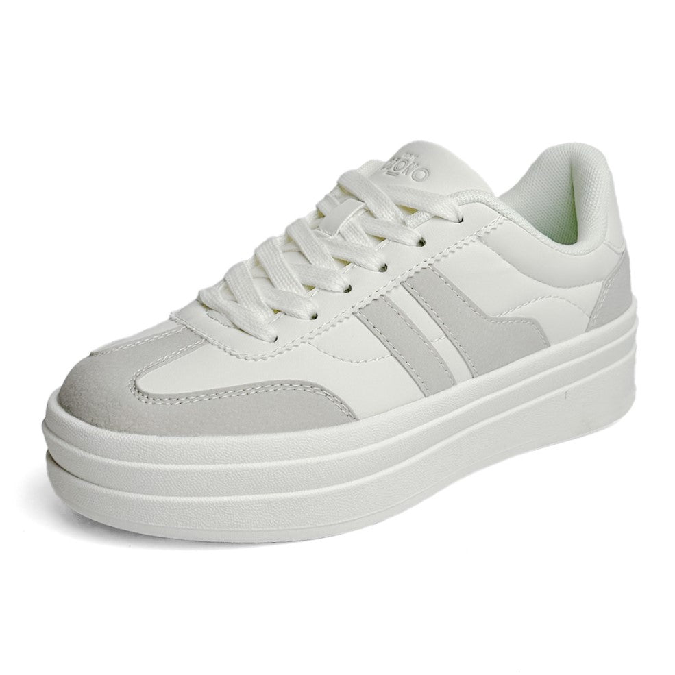 Tenis casual Capa de Ozono - 670902 Blanco / Plata