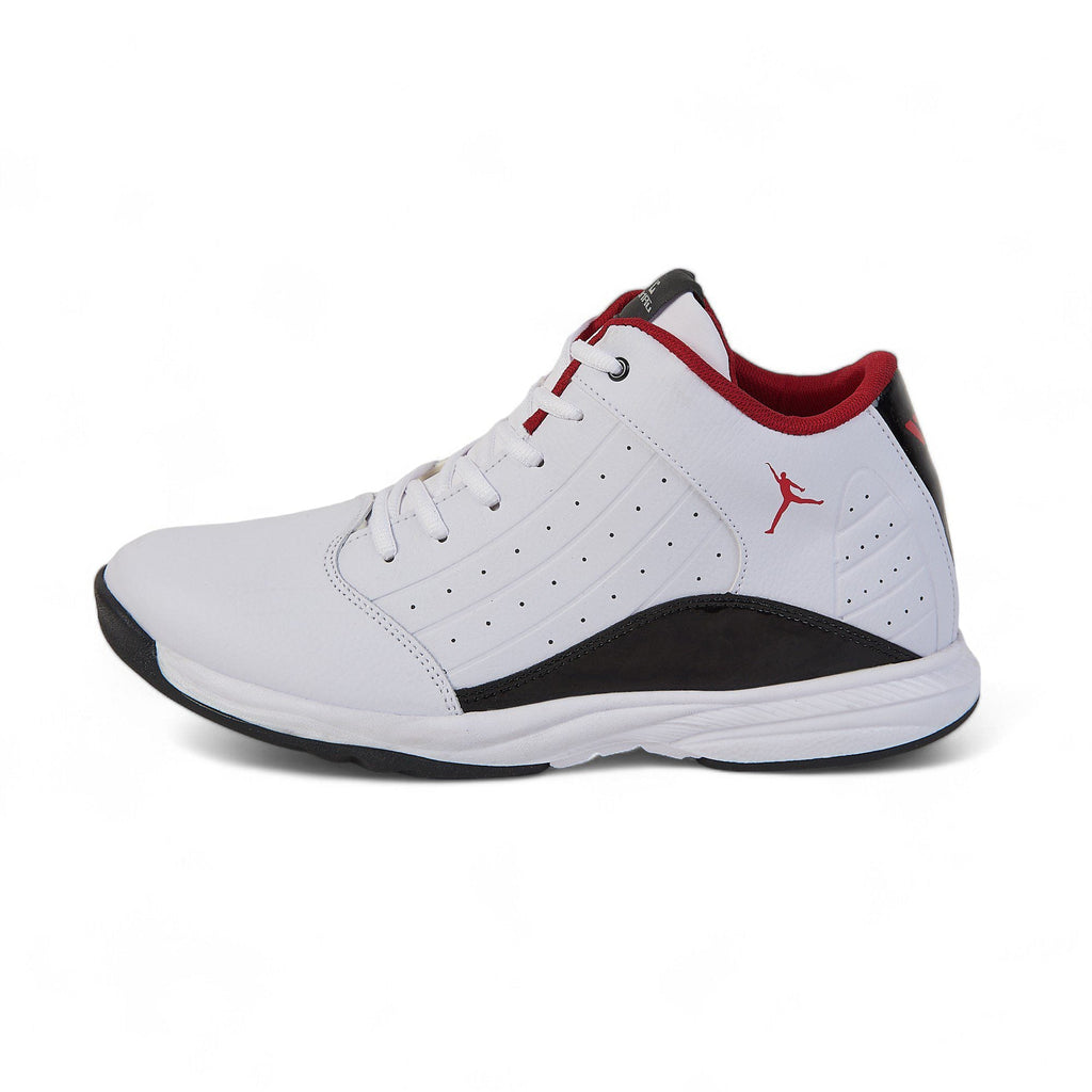 Tenis deportivo de bota - 587-1 Blanco / Negro / Rojo