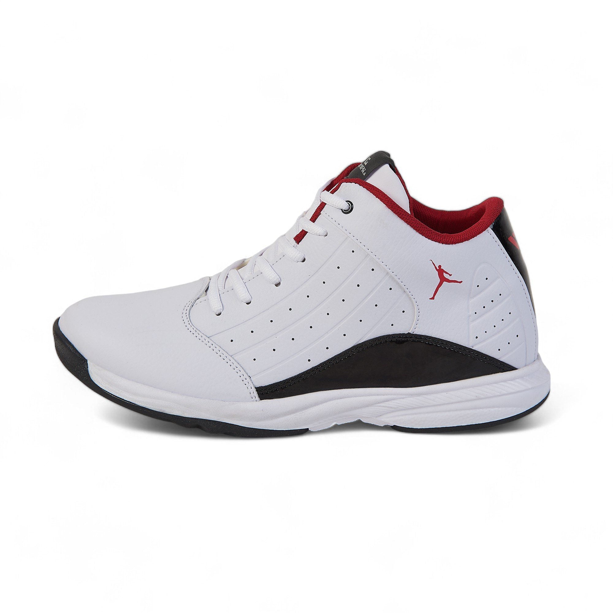 Tenis deportivo de bota - 587-1 Blanco / Negro / Rojo