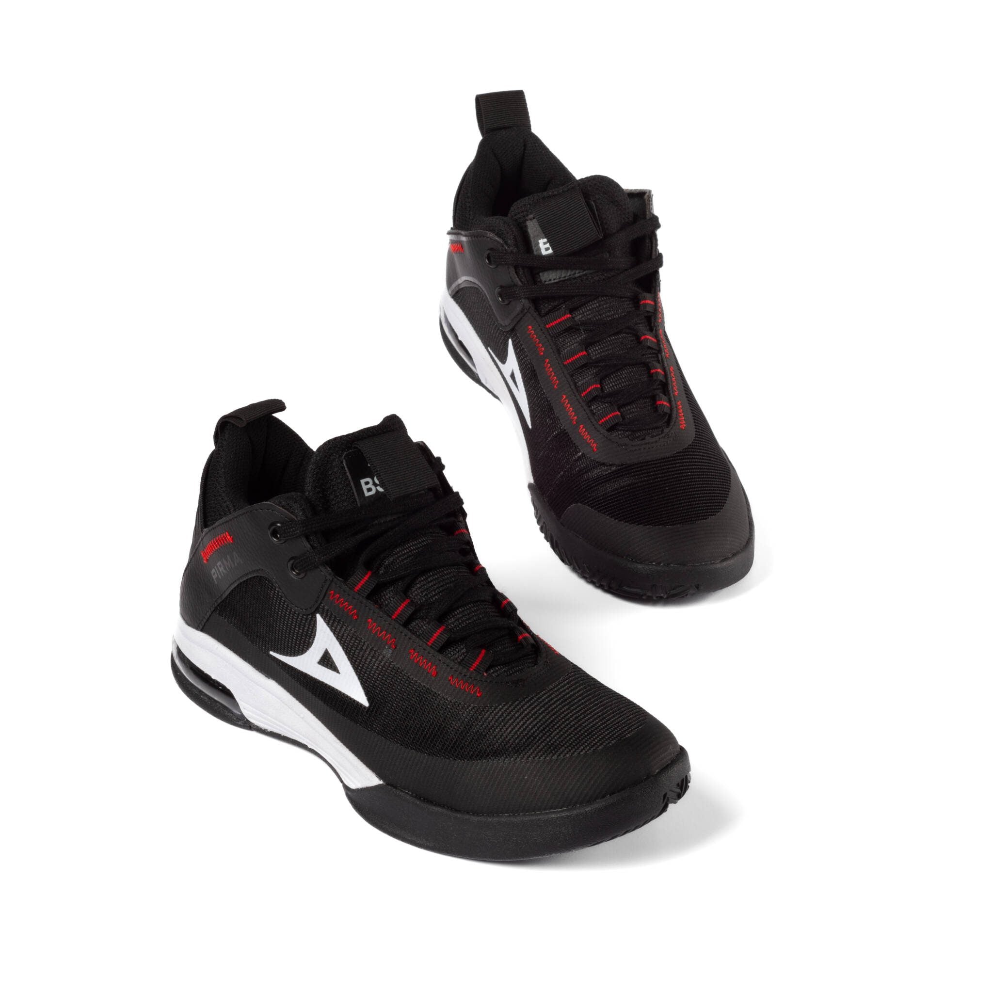 Tenis deportivo de bota Pirma - 2011 Negro / Blanco