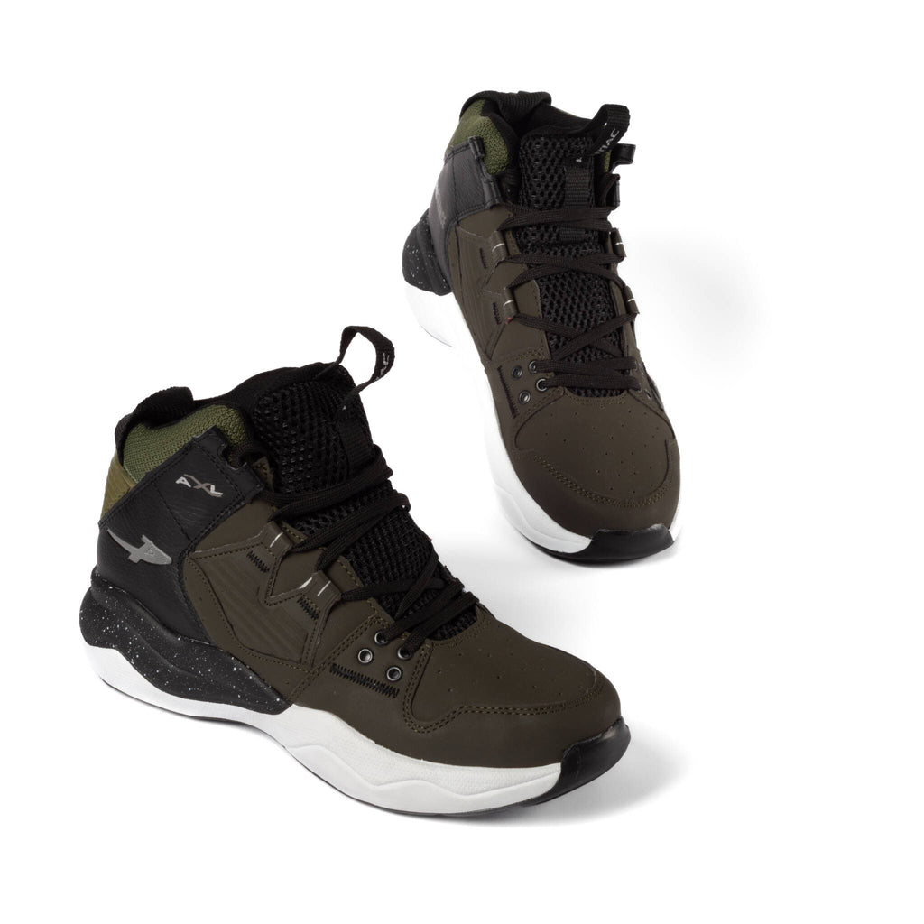 Tenis deportivo de bota - 6123 Verde militar / Negro